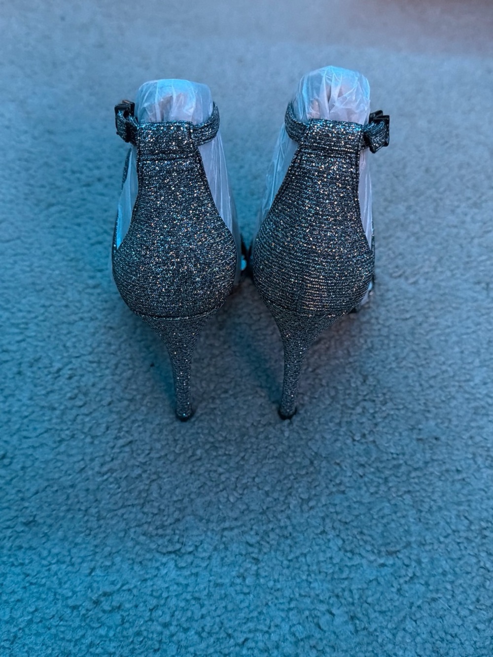 Michael Kors Silver Sparkle High Heels - Picture 4 of 7